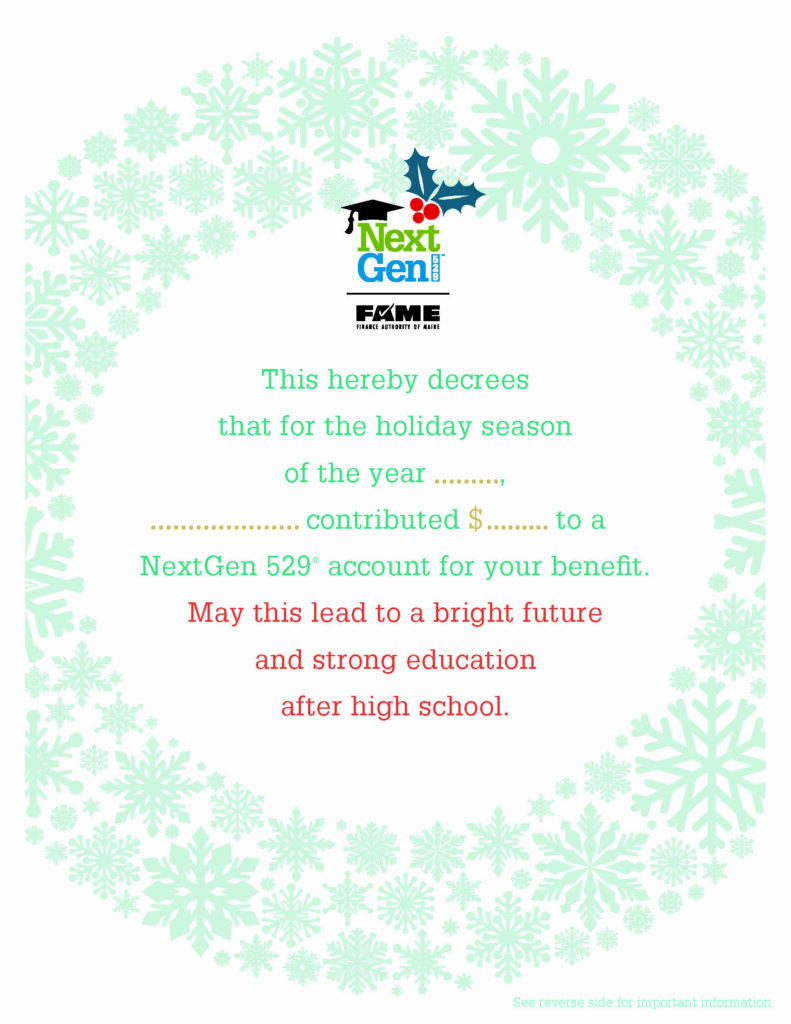 NextGen 529® Giving Card