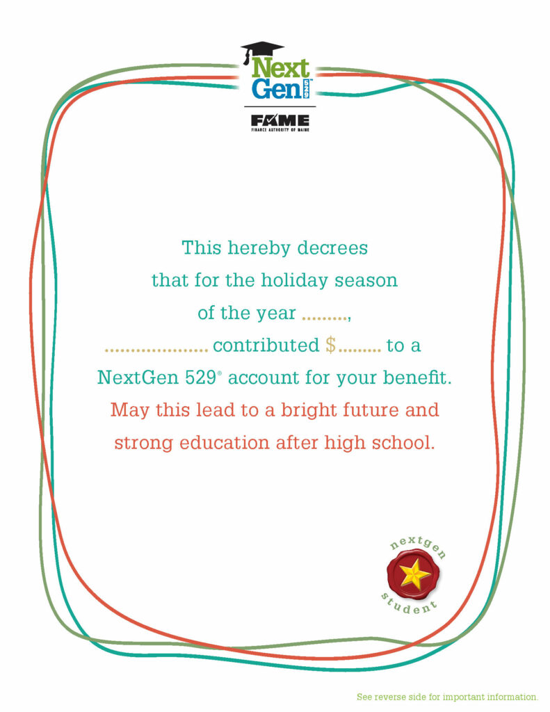 NextGen 529® Giving Card